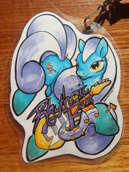 Size: 979x1306 | Tagged: safe, artist:dawnallies, oc, oc only, oc:rhythmic beat, earth pony, pony, solo, traditional art