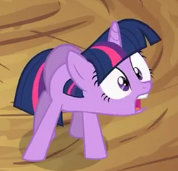 Size: 619x595 | Tagged: safe, screencap, twilight sparkle, pony, unicorn, g4, lesson zero, season 2, faic, female, frown, open mouth, panicking, shrunken pupils, solo, unicorn twilight