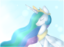 Size: 4334x3223 | Tagged: safe, artist:unilx, princess celestia, g4, female, solo