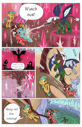 Size: 1300x2000 | Tagged: safe, artist:smudge proof, snails, snips, oc, oc:tails, alicorn, ambiguous species, pony, unicorn, comic:heads and tails, g4, comic, crystal, magic, patreon, snow