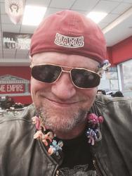 Size: 600x798 | Tagged: safe, applejack, fluttershy, pinkie pie, rainbow dash, rarity, twilight sparkle, human, g4, actor, figurine, irl, irl human, michael rooker, necklace, photo, selfie, smiling, toy