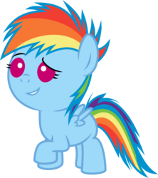 Size: 5500x6195 | Tagged: safe, artist:sir-teutonic-knight, rainbow dash, g4, .svg available, absurd resolution, female, filly, filly rainbow dash, foal, simple background, solo, transparent background, vector, younger