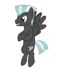 Size: 1024x1325 | Tagged: safe, artist:pony-workshop, thunderlane, pegasus, pony, g4, commission, crossed arms, crossed hooves, flying, male, simple background, smug, solo, stallion, transparent background, vector