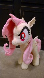 Size: 918x1632 | Tagged: safe, artist:zombies8mywaffle, fluttershy, g4, cute, flutterbat, handmade, irl, ooak, photo, plush flutterbat, plush for sale, plushie