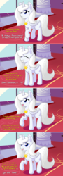 Size: 1300x3630 | Tagged: safe, artist:dsp2003, princess celestia, princess luna, oc, oc:kisara, alicorn, pony, g4, alicorn oc, blushing, comic, disguise, female, heart, pendant