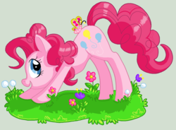 Size: 1218x898 | Tagged: safe, artist:tsukiyomiluna, pinkie pie, g4, female, flower, solo