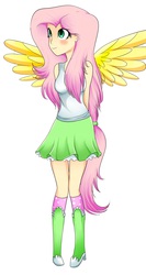 Size: 4000x7500 | Tagged: safe, artist:scarlet-spectrum, fluttershy, equestria girls, g4, clothes, female, humanized, skirt, solo, tank top, winged humanization