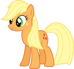 Size: 6396x5972 | Tagged: safe, artist:slb94, applejack, earth pony, pony, g4, absurd resolution, alternate hairstyle, female, loose hair, mare, simple background, solo, transparent background, vector