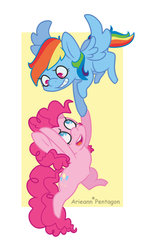 Size: 1177x2000 | Tagged: safe, artist:arieann-pentagon, pinkie pie, rainbow dash, g4