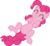 Size: 3535x3225 | Tagged: safe, artist:porygon2z, pinkie pie, g4, cute, female, high res, on back, simple background, solo, transparent background, vector