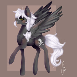 Size: 2000x2000 | Tagged: safe, artist:saoiirse, oc, oc only, oc:captain white, pegasus, pony, female, high res, mare, solo