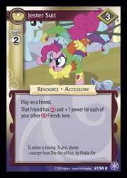 Size: 372x520 | Tagged: safe, pinkie pie, g4, ccg, crystal games, enterplay, hat, jester, jester hat, jester pie, the art of fun