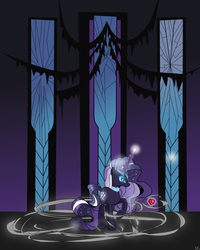 Size: 3893x4866 | Tagged: safe, artist:dsana, nightmare rarity, g4, female, fire ruby, solo