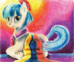 Size: 1024x856 | Tagged: safe, artist:danieldashdesign, coco pommel, g4, female, solo, traditional art, venezuela