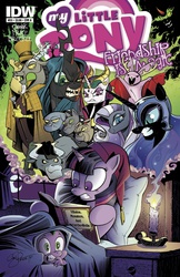 Size: 993x1528 | Tagged: safe, artist:andy price, idw, discord, fido, king longhorn, king sombra, nightmare moon, nightmare rarity, queen chrysalis, rover, spike, spot, twilight sparkle, alicorn, diamond dog, pony, vampiric jackalope, g4, reflections, spoiler:comic, book, candle, cattle rustler, cattle rustlers, cover, dr jekyll and mr hyde, duality, evil celestia, evil counterpart, female, hat, idw advertisement, mare, mirror universe, nightcap, the strange case of dr. jekyl and mr. hyde, twilight sparkle (alicorn)