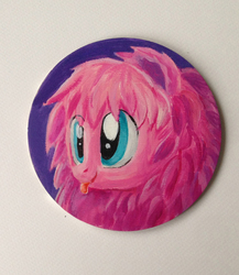 Size: 441x508 | Tagged: safe, artist:maytee, oc, oc only, oc:fluffle puff, portrait, solo, tongue out, traditional art
