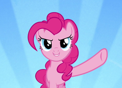 Size: 1000x720 | Tagged: safe, screencap, pinkie pie, a friend in deed, g4, female, looking at you, solo