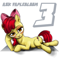 Size: 542x539 | Tagged: dead source, safe, artist:jaxonian, apple bloom, earth pony, pony, ask fapplebloom, ask fapplebloom 3, g4, bedroom eyes, dock, elbow, fapplebloom, female, lollipop, simple background, solo, transparent background, tumblr