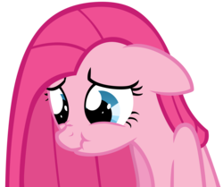 Size: 7999x6678 | Tagged: safe, artist:mmdfantage, pinkie pie, g4, absurd resolution, nose wrinkle, pinkamena diane pie, sad, scrunchy face, simple background, transparent background, vector