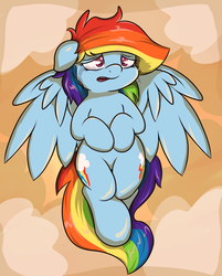 Size: 1867x2325 | Tagged: safe, artist:graphene, rainbow dash, g4, crying, female, sad, solo