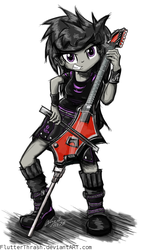 Size: 664x1148 | Tagged: safe, artist:flutterthrash, octavia melody, equestria girls, g4, my little pony equestria girls: rainbow rocks, cello, female, heavy metal, musical instrument, rock (music), rocktavia, solo