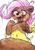 Size: 2508x3541 | Tagged: safe, artist:yajima, fluttershy, bear, g4, bearified, belly button, flutterbear, high res, pixiv, solo, species swap, transformation