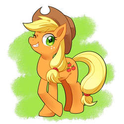 Size: 627x628 | Tagged: safe, artist:tomato mameta, applejack, g4, female, solo