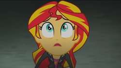 Size: 1920x1080 | Tagged: safe, screencap, sunset shimmer, equestria girls, g4, my little pony equestria girls: rainbow rocks, d:, female, realization, solo, wide eyes