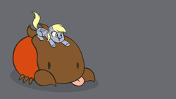 Size: 1920x1080 | Tagged: safe, artist:khuzang, derpy hooves, pegasus, pony, zerg, g4, carbot, chibi, derpfestor, female, infestor, mare, starcraft, starcrafts