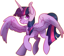 Size: 1024x901 | Tagged: safe, artist:raponee, twilight sparkle, alicorn, pony, g4, looking at you, twilight sparkle (alicorn)