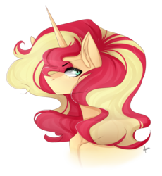 Size: 2388x2600 | Tagged: safe, artist:cristate, sunset shimmer, pony, unicorn, g4, female, high res, portrait, solo