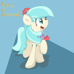 Size: 3000x3000 | Tagged: safe, artist:bigmackintosh, coco pommel, earth pony, pony, g4, cute, female, happy, high res, mare, solo