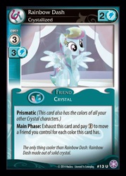 Size: 372x520 | Tagged: safe, rainbow dash, card, ccg, crystal games, crystallized, enterplay, mlp trading card game
