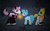 Size: 2874x1785 | Tagged: safe, artist:itoruna-the-platypus, arthur, lewis, mystery skulls, mystery skulls ghost, ponified, vector, vivi