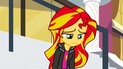 Size: 1280x720 | Tagged: safe, edit, edited screencap, screencap, sunset shimmer, equestria girls, g4, my little pony equestria girls: rainbow rocks, :3, cute, frown upside down, inverted mouth, shimmerbetes