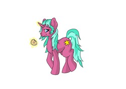 Size: 7016x4961 | Tagged: safe, artist:littlewolfstudios, oc, oc only, oc:mistystar, pony, unicorn, absurd resolution, bagel, eat, female, magic, solo, stars