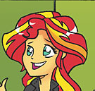 Size: 135x129 | Tagged: safe, idw, sunset shimmer, equestria girls, g4, spoiler:comic, spoiler:comicholiday2014, faic