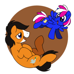 Size: 800x800 | Tagged: safe, artist:perfectpinkwater, earth pony, pegasus, pony, crossover, cutie mark, duck hunt, female, filly, nintendo, ponified, simple background, super smash bros., transparent background