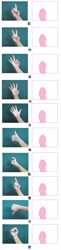 Size: 1200x4953 | Tagged: safe, pinkie pie, g4, hand, hooves, korean, numbers, sign language