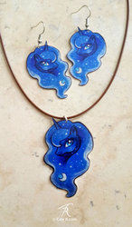 Size: 400x683 | Tagged: safe, princess luna, g4, craft, earring, irl, jewelry, pendant, photo, solo