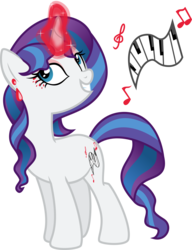 Size: 2318x3019 | Tagged: safe, artist:xebck, oc, oc only, oc:glory, pony, unicorn, cutie mark, high res, magic, offspring, parent:fancypants, parent:rarity, parents:raripants, simple background, solo, transparent background, vector