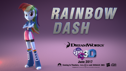 Size: 1920x1080 | Tagged: safe, artist:creatorofpony, dhx media, rainbow dash, equestria girls, g4, 3d, blender, boots, clothes, donut steel, dreamworks, dreamworks face, fake, fan made, hasbro, paramount pictures, rainbow socks, shoes, socks, striped socks