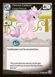 Size: 372x520 | Tagged: safe, enterplay, princess cadance, g4, my little pony collectible card game, the crystal games, ccg, crystallized