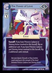Size: 372x520 | Tagged: safe, enterplay, princess cadance, shining armor, g4, my little pony collectible card game, the crystal games, ccg