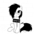 Size: 700x700 | Tagged: safe, artist:rainbow, monochrome, ponified, russian, tomoko kuroki, watamote