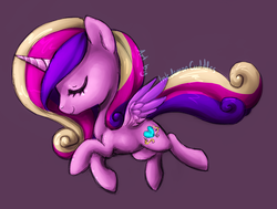 Size: 1674x1267 | Tagged: safe, artist:inkdemoncuddles, princess cadance, g4, chibi, eyes closed, female, smiling, solo