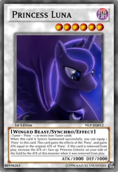 Size: 740x1079 | Tagged: safe, artist:grissaecrim, artist:ninenineninefour, princess luna, g4, female, solo, yu-gi-oh!