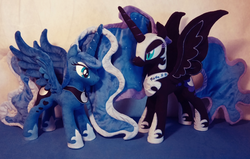 Size: 1215x772 | Tagged: safe, artist:equestriaplush, nightmare moon, princess luna, g4, irl, photo, plushie, signature, tabitha st. germain