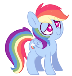 Size: 759x799 | Tagged: safe, artist:pegacornss, rainbow dash, pegasus, pony, g4, cute, dashabetes, female, heart eyes, no pupils, simple background, solo, transparent background, wingding eyes