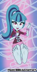Size: 602x1155 | Tagged: safe, artist:maze1000, sonata dusk, equestria girls, g4, barefoot, feet, foot fetish, foot focus, soles, toes